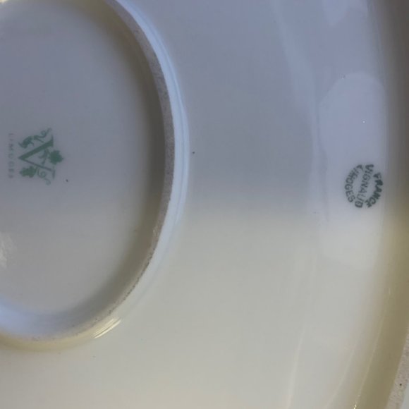 Vignaud Limoges Vintage Oval Platter with Gold Pattern - Picture 4 of 4